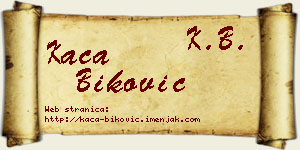 Kaća Biković vizit kartica